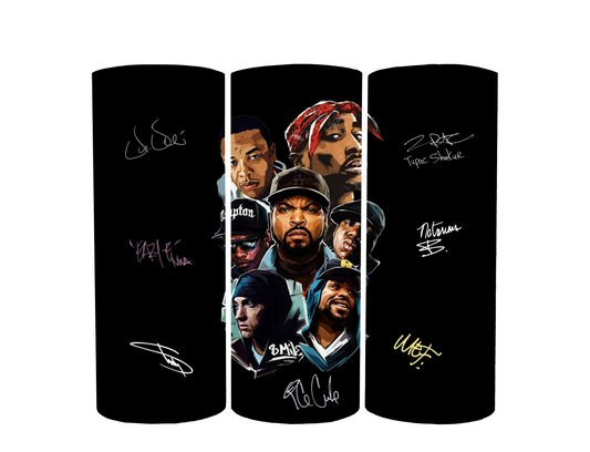 20 oz skinny Tumbler with straw "RAP LEGENDS"