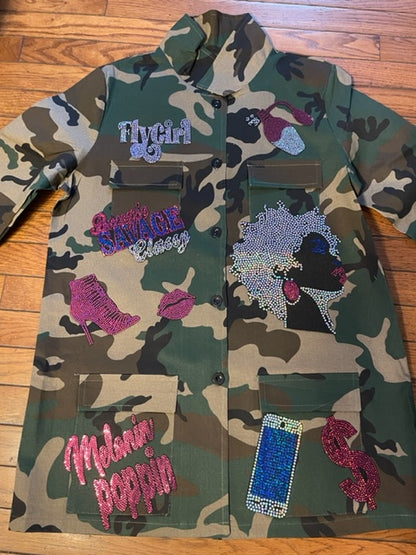 FLY GIRL Bling Patch Jacket