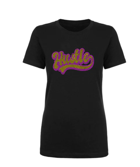 "HUSTLE" Girl Bling T shirt